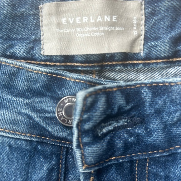 Everlane the curvy 90s cheeky straight Jean ankle length size 32 - Picture 3 of 5